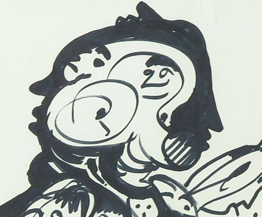 Rob Scholte - Stifttekening "Hoofden" - Afbeelding 3
